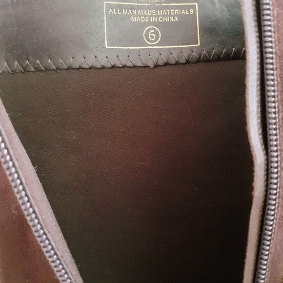 Vittorio D' Firenze Knee High Suede Leather Wedge Boots Size 6 Style Z11221 - Picture 9 of 9